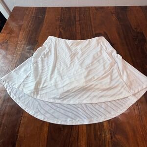 Nike Womens Dri-FIT White Tennis Skirt Skort with Built-in Shorts Small CV4683